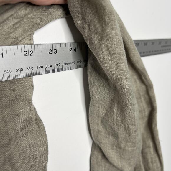 J Jill Linen Shirt Womens Medium Tunic Long Sleeve Relaxed Fit Pullover Top - Picture 10 of 13